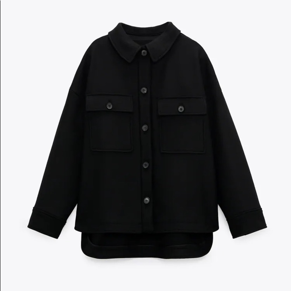 Zara Wool Blend Overshirt M